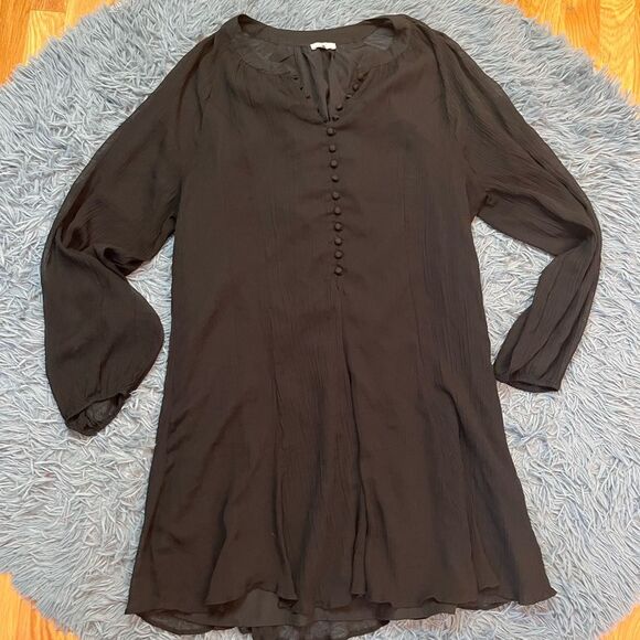 Joie Limited Edition Black Caviar Balloon Sleeve Mini Dress Size XXL - Picture 2 of 7